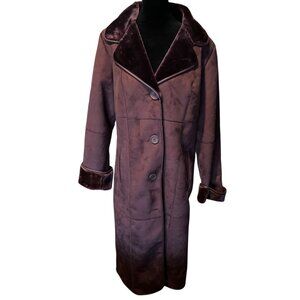Dennis Basso Womens Faux Fur Long Coat Penny Lane
